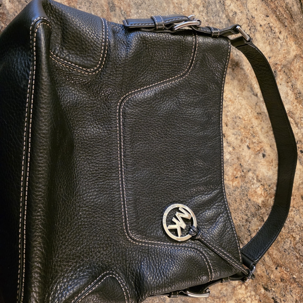 Michael Kors Black Leather Shoulder Bag